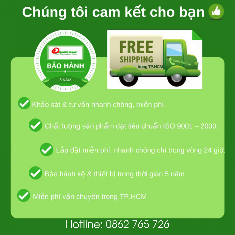 Cam kết của công ty TNHH SX TM DV Quang Đạt