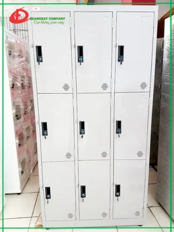 Tủ locker 9 cánh, 3 khoang