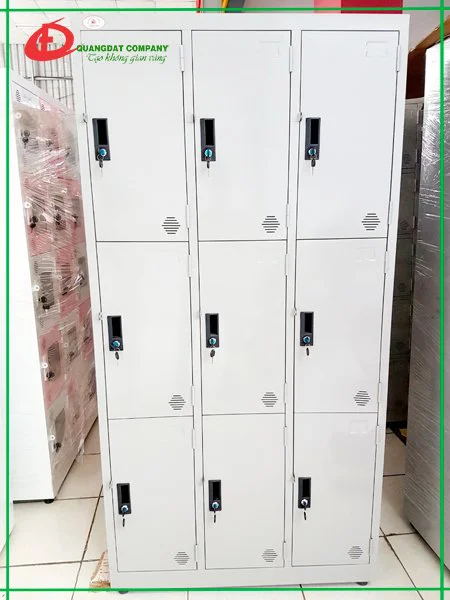 Tủ locker 9 cánh, 3 khoang
