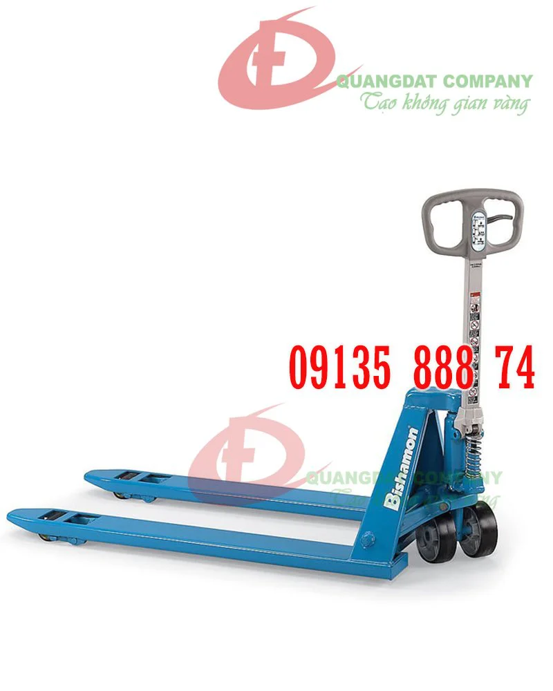Xe nâng tay loại tiêu chuẩn hiệu Bishamon - Nhật Bản- Model: BM 25LL - Càng rộng