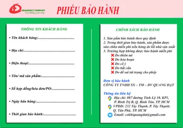 Chính sách bảo hành sản phẩm của chúng tôi